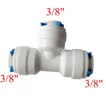 3/8″OD Tube OD T Quick Connector Equal Tee Fitting RO Water Reverse Osmosis Aquarium System Connector ROUT-3-3-3