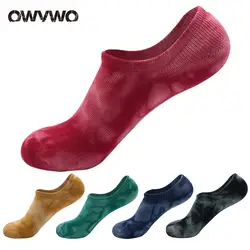 OWVWO новая пара мужские носки tie-dye хлопковые Дышащие носки можно носить в течение всего года счастливые Смешные Носки