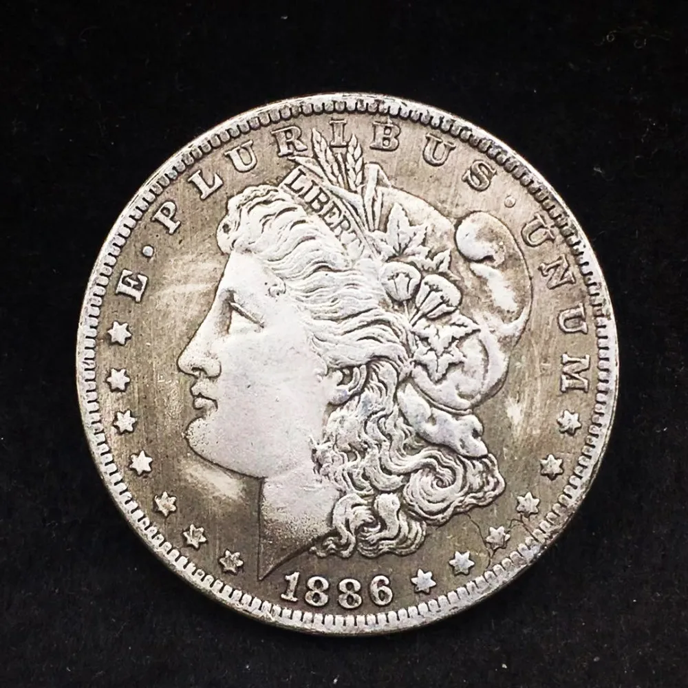 

1886 USA Queen Morgan Silver Coin Home Decoration Accessories Elvis Presley Ukraine Coins Collectibles Merry Christmas Gift