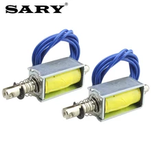 LY-05 DC6V/12 В/24 В небольшой электромагнитный клапан замок мини электронный замок нажимной и Тяговый электронный замок 1 шт