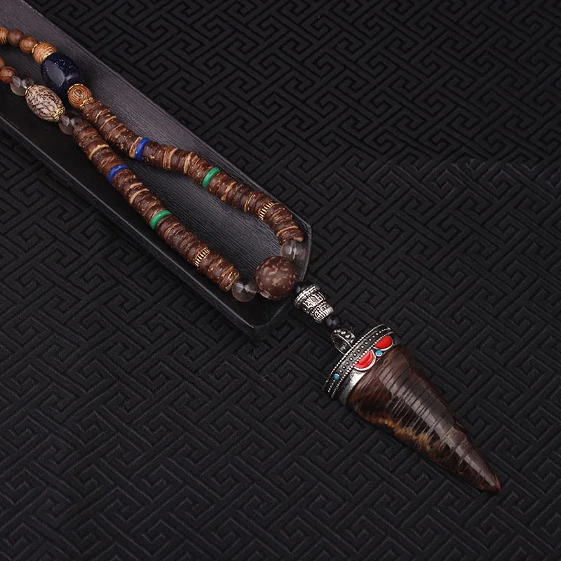 Модное ожерелье evade peace ox horn standard pyrometrict cone этническое длинное винтажное из
