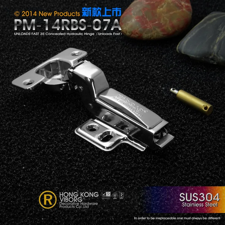 (2 pieces) Top Quality SUS304 Stainless Steel INSET Hinge Soft