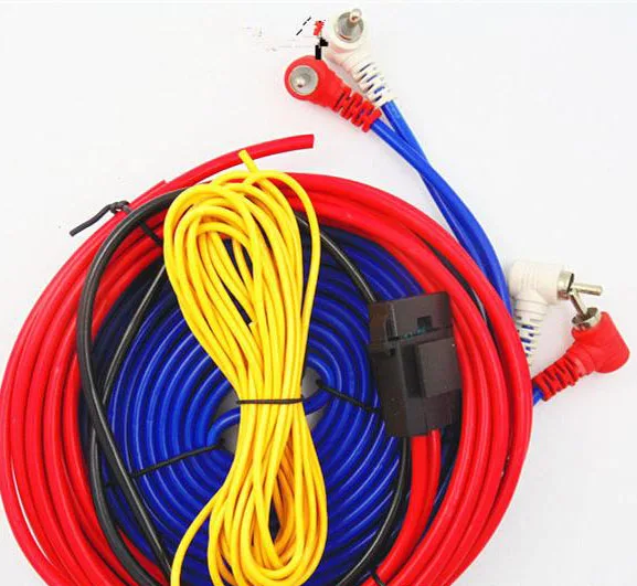 Усилитель сабвуфера 60 Вт 4 м длина Профессиональный Динамик Установка Провода кабели комплект Автозвук провода подключения