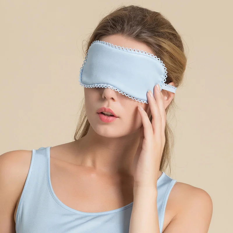 

100% Natural Silk Sleeping Eye Mask Sleep Blinder Breathable Healthy soft sleep eye Elastic band Mask Bandage on Eyes for Sleep