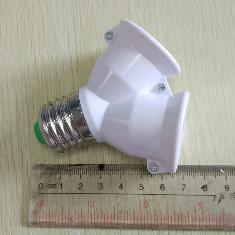 2 в 1 держатель лампы двойной 2X E27 Цоколь удлинитель сплиттер разъем галогенный светильник медный контактный адаптер