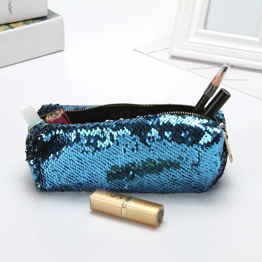 

Cosmetic Bags Makeup Bag Women Travel Organizer Double Color Sequins Storage Brush Necessaries Make Up Case Beauty Toiletry Bag
