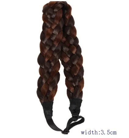 2,5 см в ширину, Новое поступление,, модные богемные парики с тесьмой, толстая широкая повязка на голову, популярные модные аксессуары для волос - Цвет: 4L6