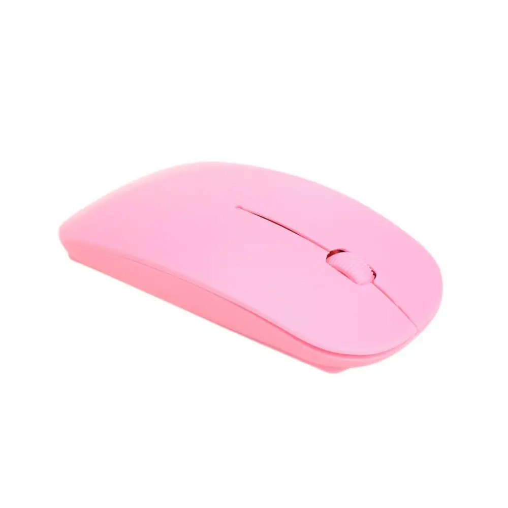 Amzdeal беспроводная мышь 2,4 ГГц 10 м 1200 dpi оптическая игровая мышь портативная ультра тонкая компьютерная планшет Mac - Цвет: Розовый