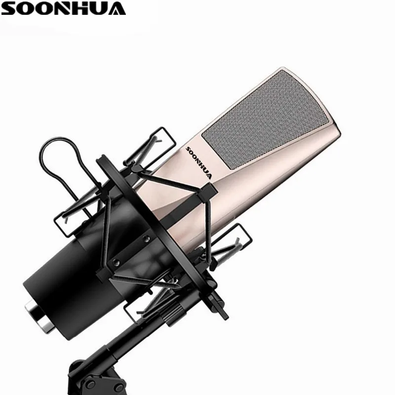 Newest Fashion SOONHUA Desktop Condenser Microphone Professional Studio Broadcasting Mic With Shock Mount For Computer/PC Newest Fashion SOONHUA Desktop Condenser Microphone Professional Studio Broadcasting Mic With Shock Mount For Computer/PC