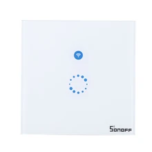 Sonoff 5 шт. ЕС Wifi сенсорный настенный выключатель 1 комплект светодиодный сенсорный таймер переключатель стеклянная панель управление Лер светильник переключатель дистанционное управление по телефону