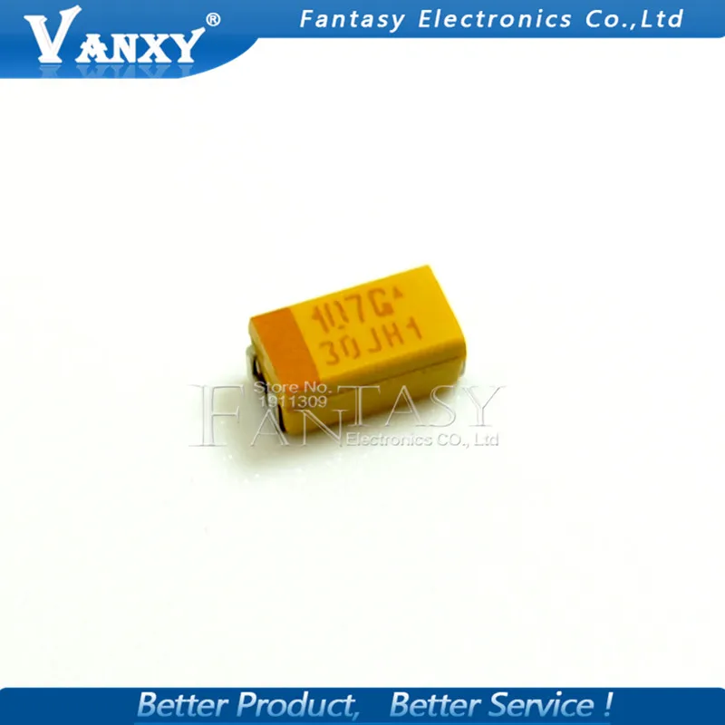 10pcs smd capacitor tantalum capacitor A 3216 100uF 6.3V 6V3 107 107J SMD tantalum capacitor