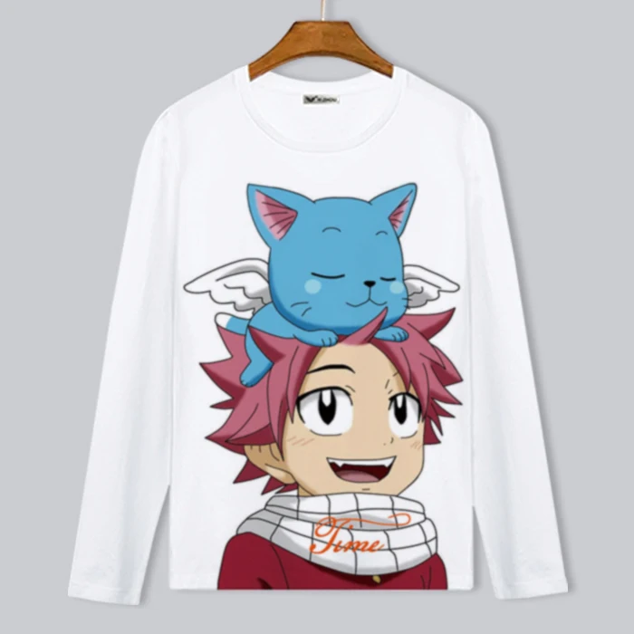 Fairytail футболки Для мужчин известный аниме Fairy Tail Футболка короткий рукав с