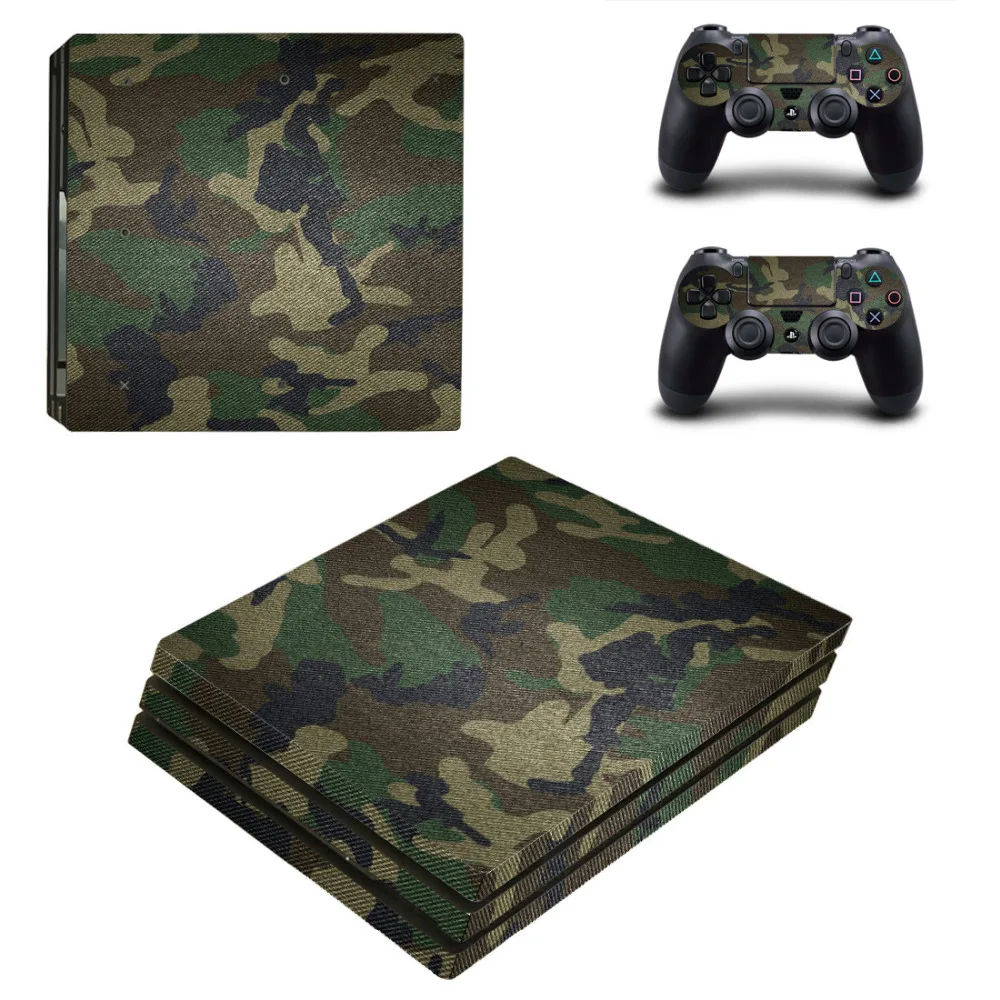 

Camouflage Camo PS4 Pro Removable Vinyl pattern Cover Skin Sticker For PlayStation 4 Pro and 2 Controller Cover Decals Protect
