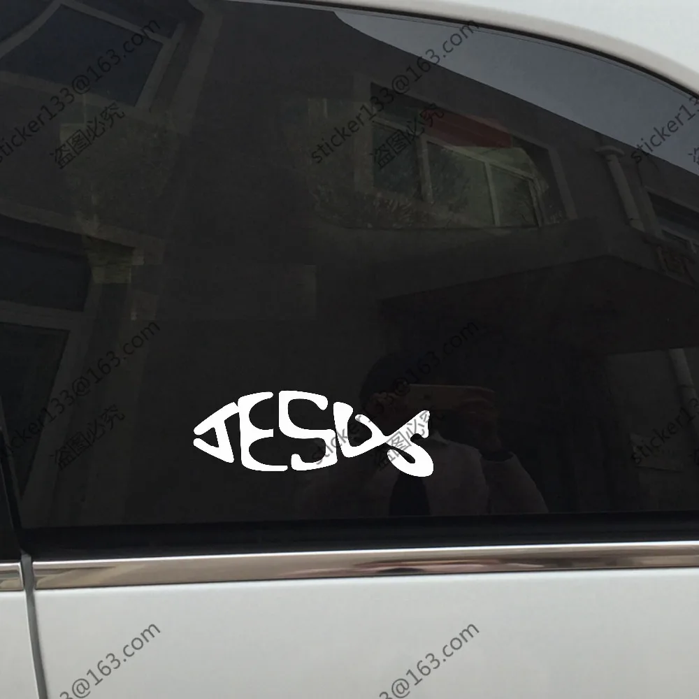 

Jesus Fish Ichthys Car Decal Sticker Vinyl Trunk Die Cut Christian Bible Christ God,choose size and color!