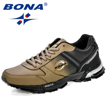 

BONA New Design Classics Style Men Running Shoes Lace Up Sport Shoes Outdoor Walking Durable Outsole Jogging Comfy Sneakers