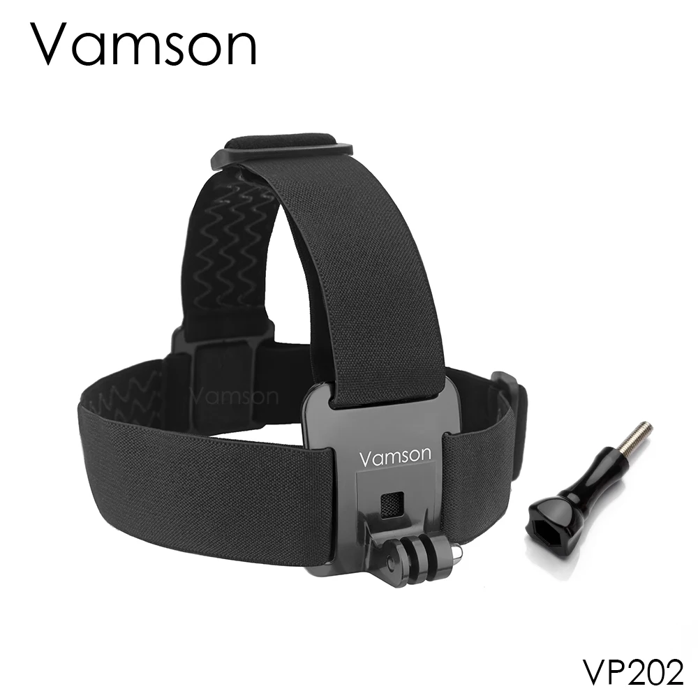 Vamson for Gopro 9 8 7 6 5 Accessories Head Belt Strap Mount Adjustable For Gopro Hero 6 5 4 3+2 1 for Yi 4K SJCAM VP202-0