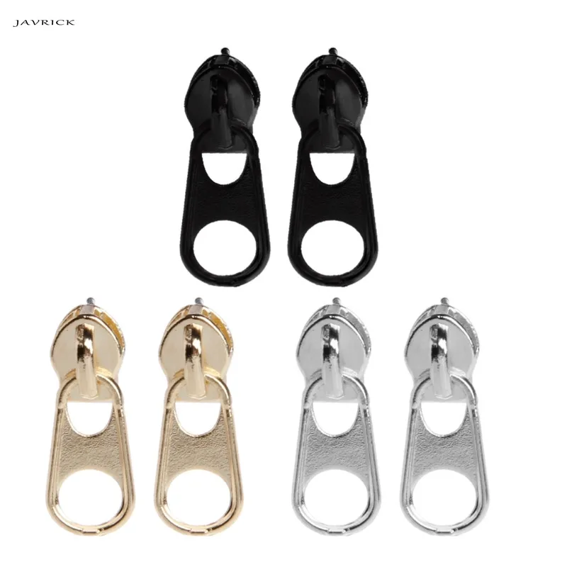 

JAVRICK 1 Pair Punk Zipper Stud Earrings Tragus Cartilage Ear Piercing Jewelry Unisex Women's Men's Body Jewelry