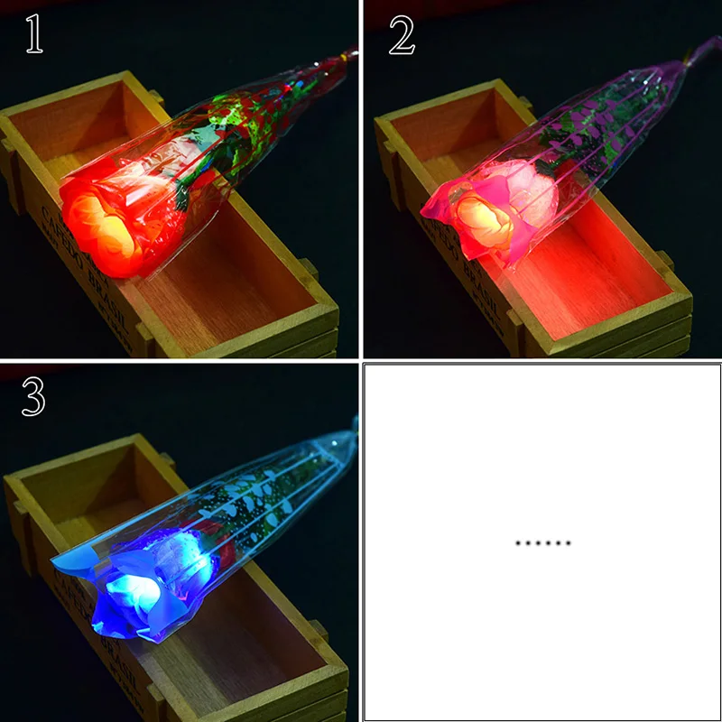 1 шт. светодиодный светильник с розами, товары для дня рождения, свадебные украшения, День Святого Валентина, День матери, Хэллоуин, искусственный цветок