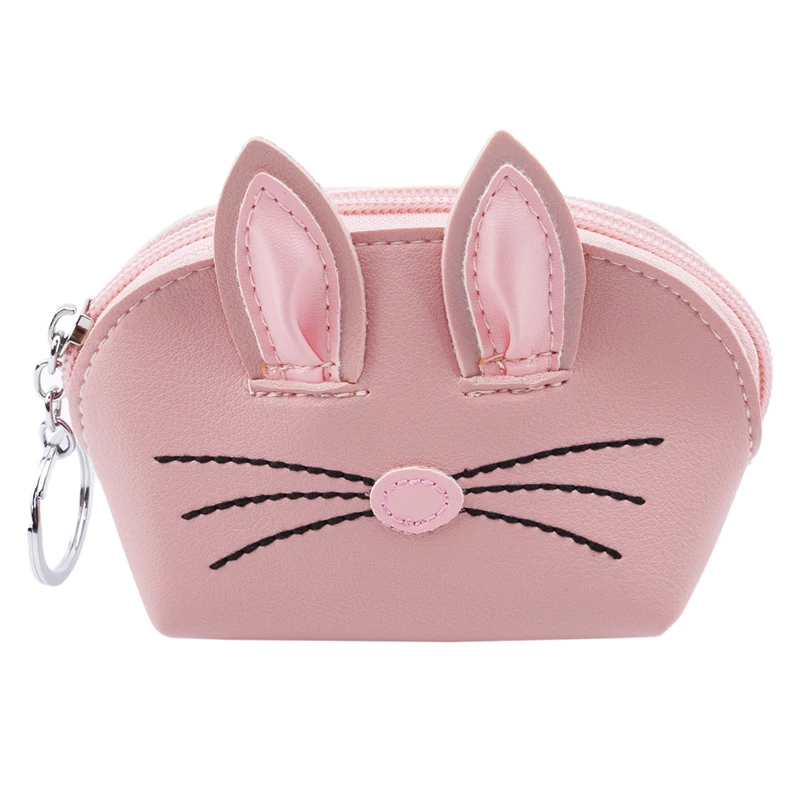 Милые кошельки для монет, детские кошельки для девочек, Kawaii, Мультяшные детские монеты, держатель для ключей, сумки для денег, кошелек для монет - Цвет: pink