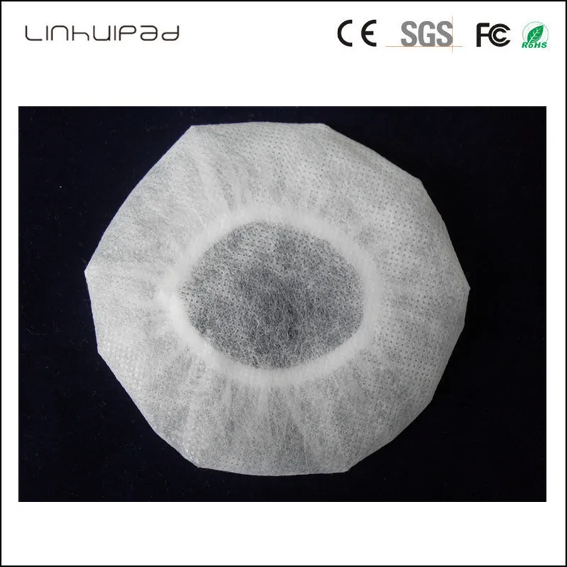 Linhuipad 12 13cm 2 color White and black Non Woven Sanitary mask Headphone Cover widely use for big over head headsets 5000 PCS