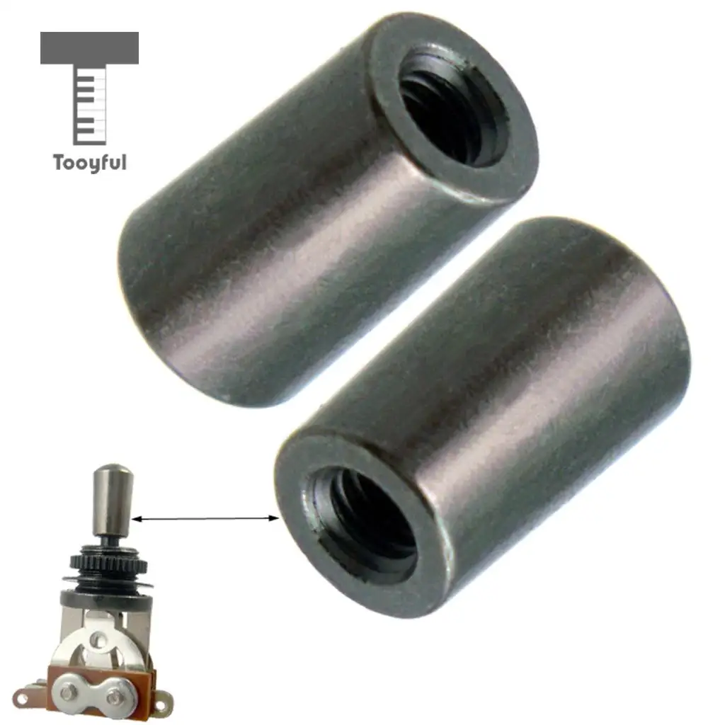 Tooyful 3Pcs Internal Thread 3.5mm Brass 3 Way Toggle Switch Knobs Cap Tip Buttons for LP Electric Guitar Parts Replacements