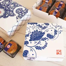 Синий цветок украшение cookie конфеты десерт коробка упаковочная коробка печенья подарочные коробки выступает вечеринок