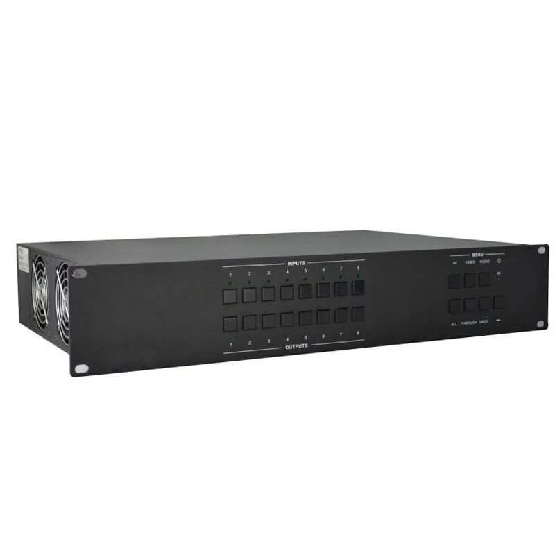 Профессиональный Коммутатор DVI Matrix 8X8 сплиттер истинная матрица с управлением RS232