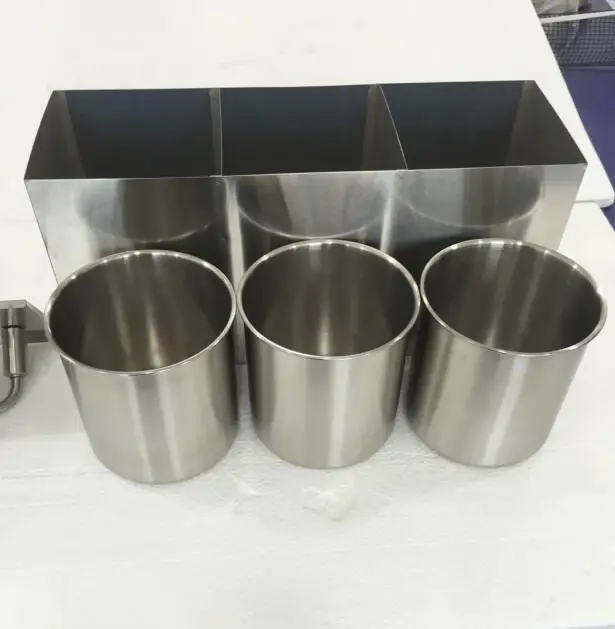 3 Bucket Sauce Dispenser Pump Squeeze Condiment Dispensing Stainless Steel A 