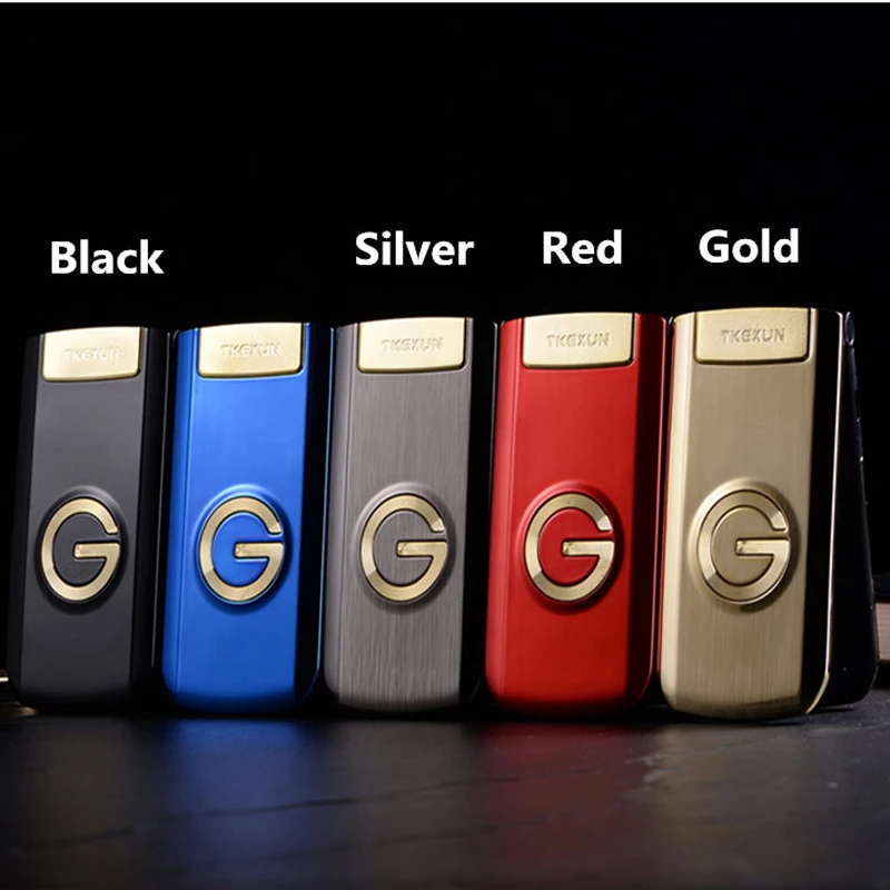 TKEXUN Slim Flip Touch Display Russian Key SOS Speed Call Magic Voice Flashlight Cellphone Mobile Phone For Old People Senior