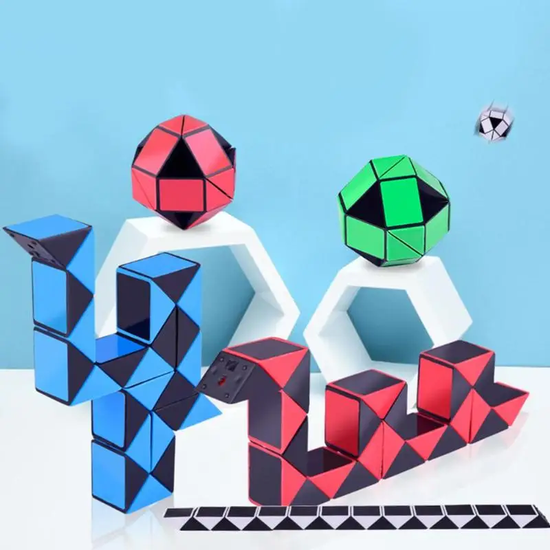 24 блока Дети 3D магический куб твист логика головоломка игрушка антистресс дети Головоломка Развивающие игрушки подарок на день рождения