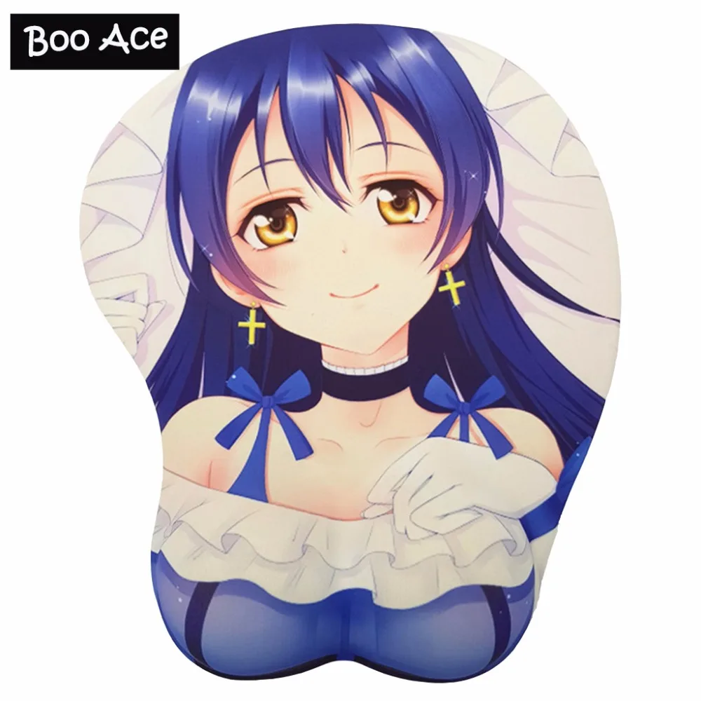Отлично! Sonoda Umi Аниме 3D мягкий нагрудный коврик для мыши с подставкой запястья L26 *