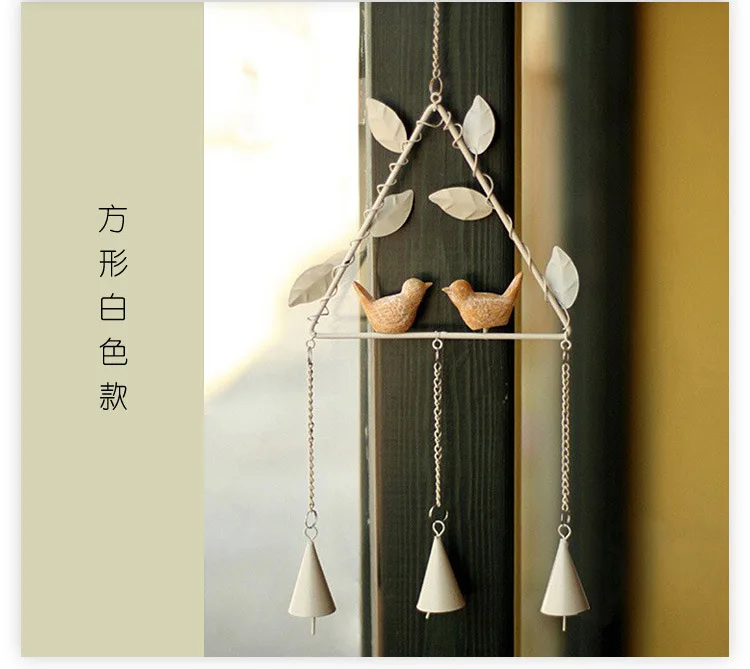 Японский стиль металлический колокольчик ветра с птицами Сад Открытый Декор колокольчик ветра
