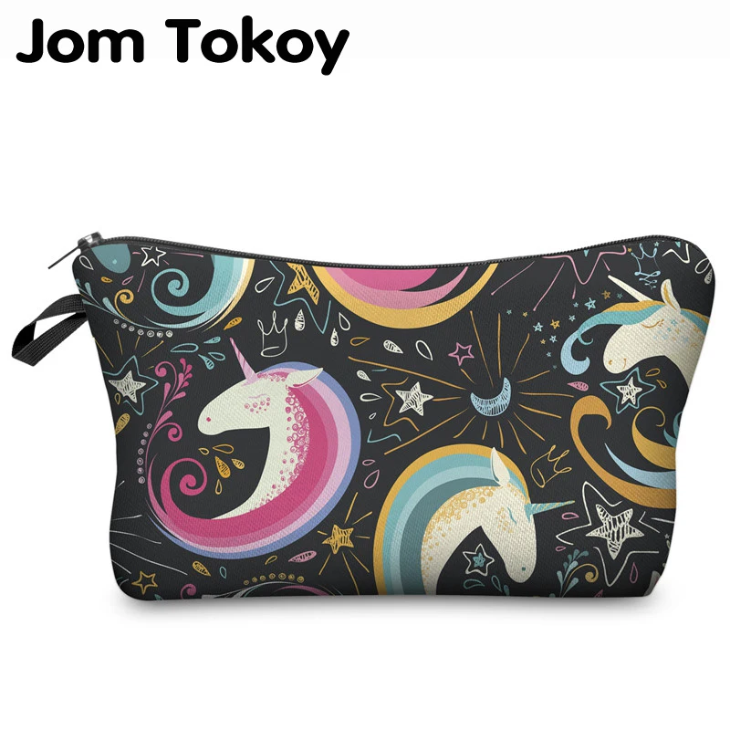 Косметичка Jom Tokoy с 3D рисунком единорога женская косметичка модная для макияжа|3d