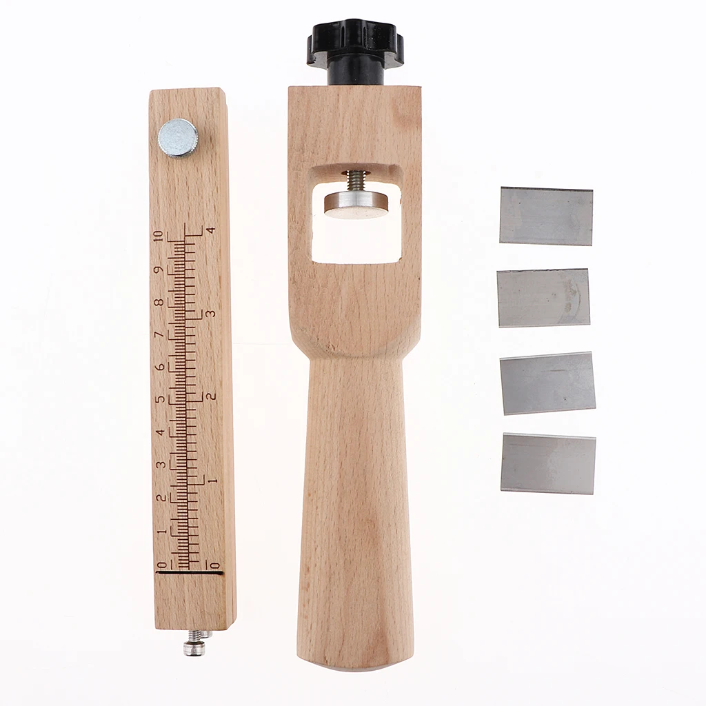 Adjustable Belt Leather Cutter Strap Craft Cutting Tool Unfinished Wood Handle