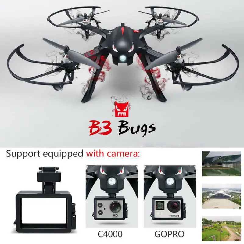 

RC Drone 500m fast 4K Bugs b3 D1806-2280KV Brushless Motor Bothway 2.4G Quadcopter 6 Axis Gyro Alarm Moniter RC Helicopter Toys