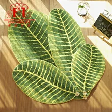 INS горячая Распродажа, лист формы микрофибры Ванная комната абсорбирующий коврик, туалет против скольжения ковер, спальня мягкое полотенце ковер