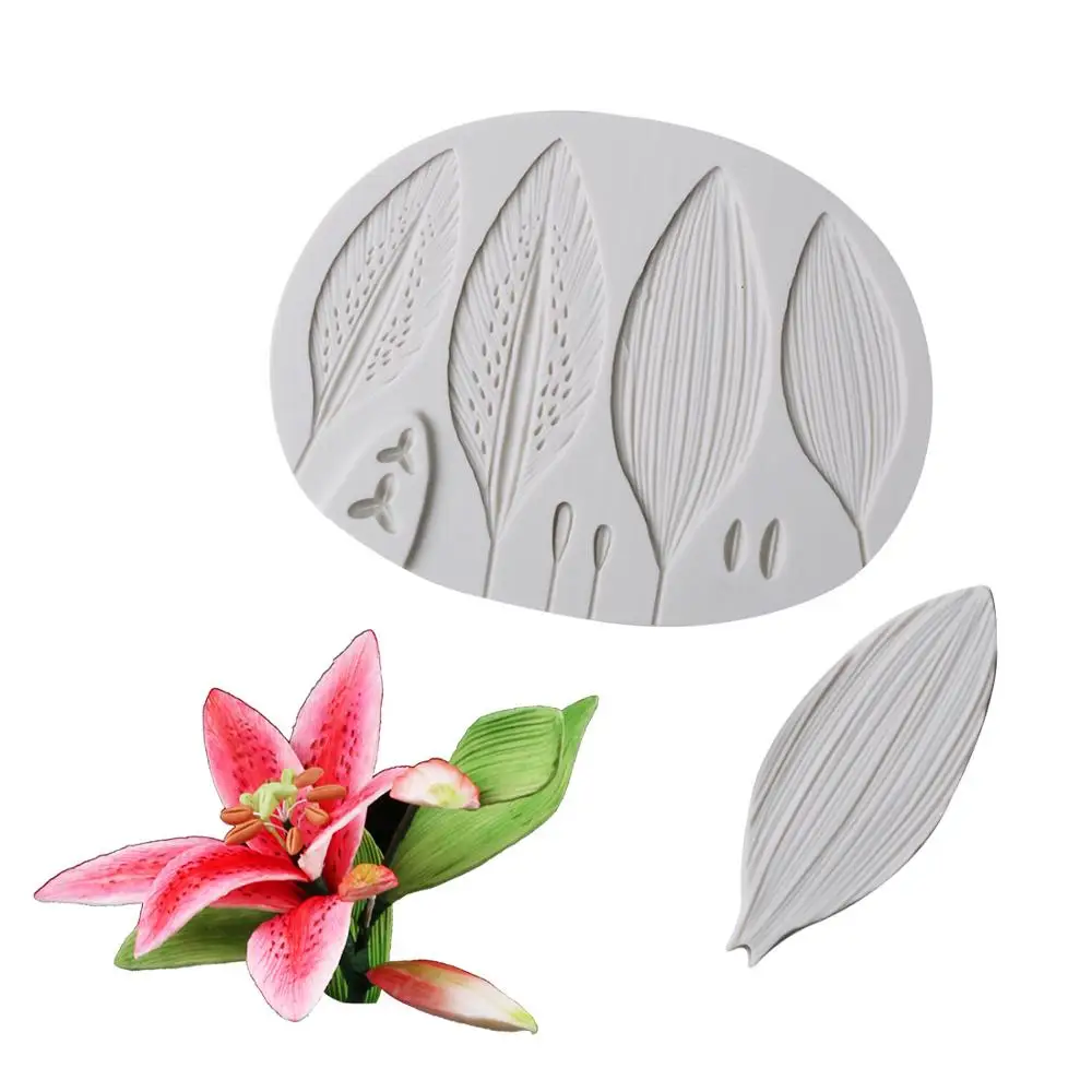

Yueyue Sugarcraft Lily Flower Petal silicone mold fondant mold cake decorating tools chocolate gumpaste mold