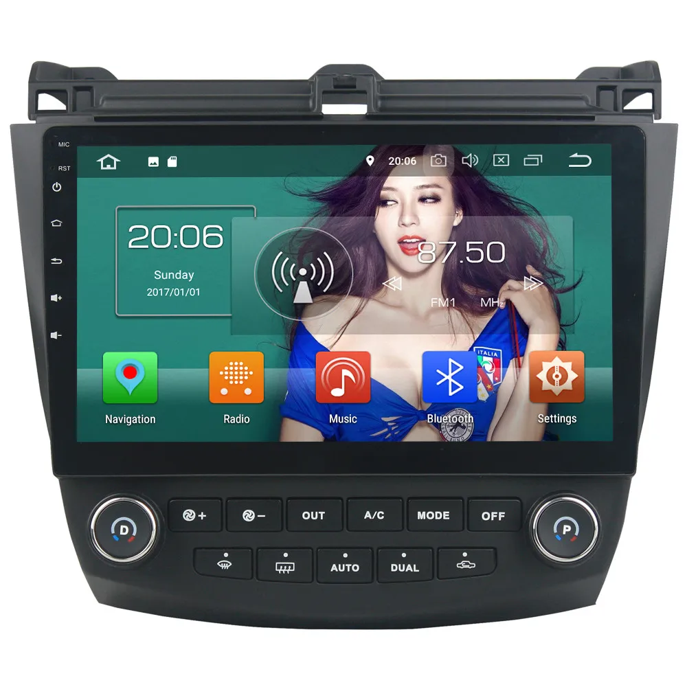 Discount 10.1" IPS Octa Core 4G Android 8.1 4GB RAM 64GB ROM RDS BT Car DVD Multimedia Player Radio Stereo For Honda Accord 7th 2003-2007 0