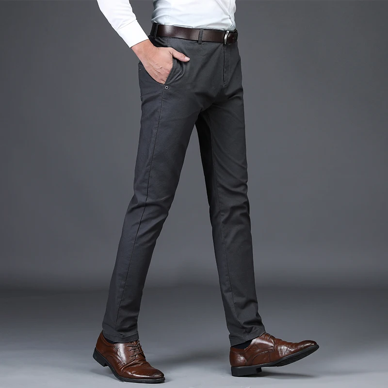 Стиль мужские брюки деловые хлопковые брюки slim fit Длинные брюки мужские высокого качества повседневные брюки мужские Размер 28-36