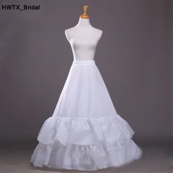 

Charming A-line Ruffles long Wedding Petticoat Floor Length Two Hoops Bridal Petticoats for Wedding Free Shipping Underskirt