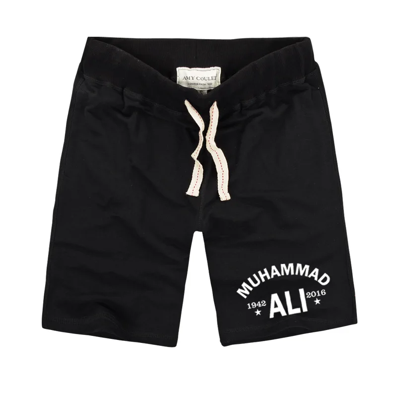 Летние уникальные мужские шорты MUHAMMAD ALI, шорты для фитнеса, шорты боксеры, брендовая одежда, шорты в винтажном стиле, высокое качество, хлопковые шорты ufc