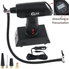 Buy Portable Electric 12V Car Air Compressor pump kompresor Tyre Tire Inflator with 3M Long Power Cord and Cigarette Lighter Plug Free Shipping