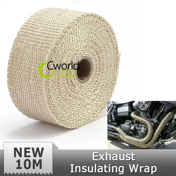 Free Shipping 10m Car Auto Exhaust Insulating Wrap Header Wrap Exhaust