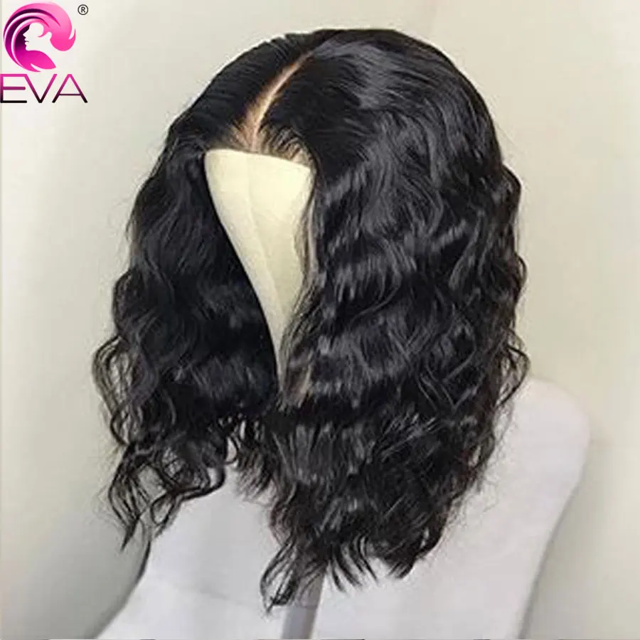 

Eva Hair Short Lace Front Human Hair Wigs For Black Women Wavy 13x6 Lace Wigs Pre Plucked With Baby Hair Brazilian Remy Hair