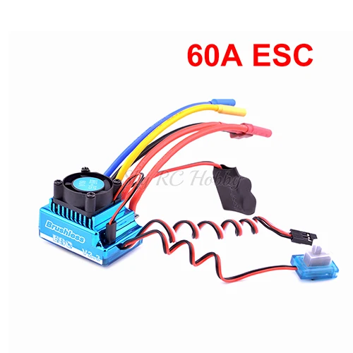 45A 60A 80A 120A бесщеточный ESC электрический регулятор скорости пыленепроницаемый/3650 3900kv 4300kv бесщеточный двигатель для 1:10 1/10 RC автомобилей - Цвет: Only 60A ESC