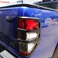 2016-2018 для ford ranger T7 аксессуары ABS Матовый Черный задние фонари Обложки Обрезать для ford ranger T7 Тюнинг автомобилей задние лампы крышка