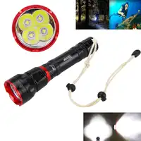 水中 100 メートルダイビングランタン 5000LM 4x XM-L2 LED 2*18650/26650 スキューバダイビング懐中電灯トーチライト