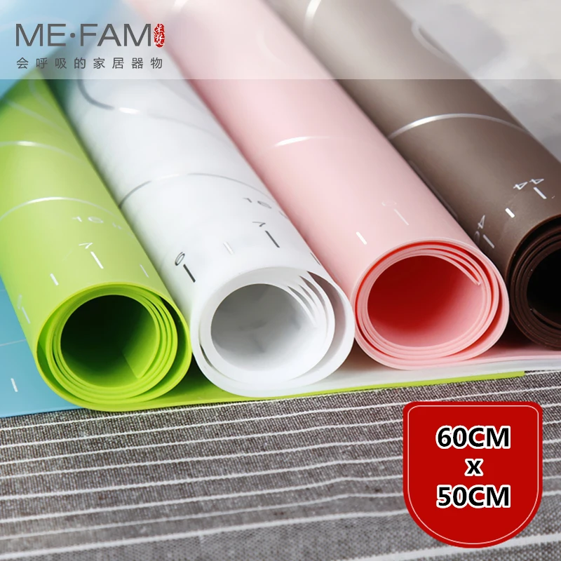 ME.FAM Большой Размер 60x50cm Пищевой Силиконовый Коврик для Выпечки Не Скользящая