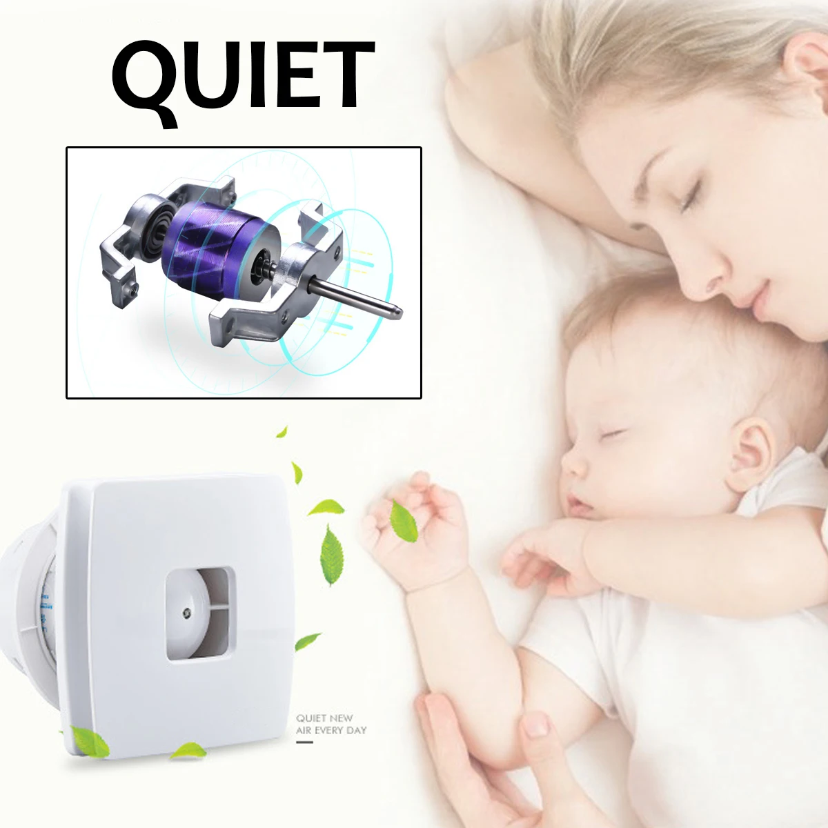 

12W Cool Quiet Ducted Ventilation Fan High Speed Air Ventilator Blower Pipe Extractor Bathroom Kitchen Toilet Home Exhaust fan