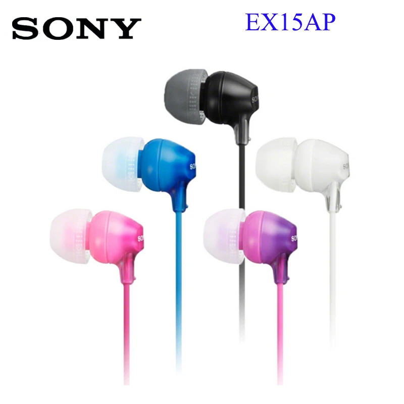 

Original Sony Earphone EX15AP 3.5mm Wired Earbud Headset Hands-free With Mic For Sony Xperia XZ1 XZ2 XZ3 Z5 Premium XZ4 Compact